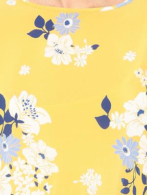 floral boat neck top - 14531901 - Standard Image - 4