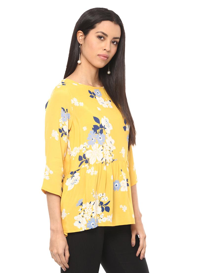 floral boat neck top - 14531901 - Zoom Image - 2