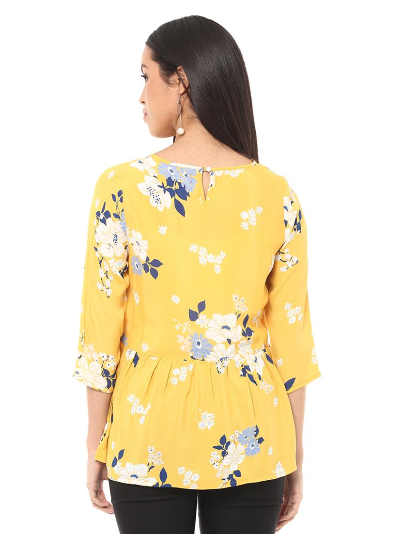 floral boat neck top - 14531901 - Zoom Image - 3