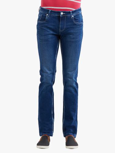 blue cotton plain jeans - 14531915 - Very Small Image - 1