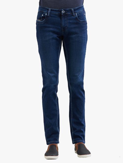 blue cotton plain jeans - 14531922 - Very Small Image - 1