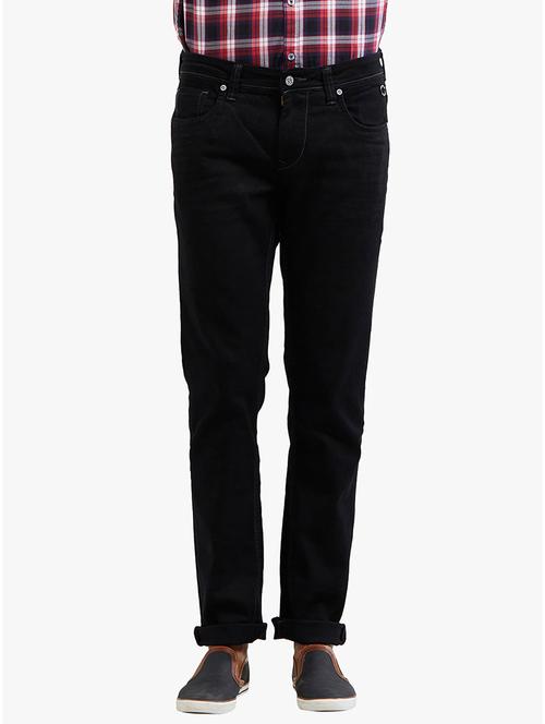 black cotton plain jeans - 14531927 - Very Small Image - 1