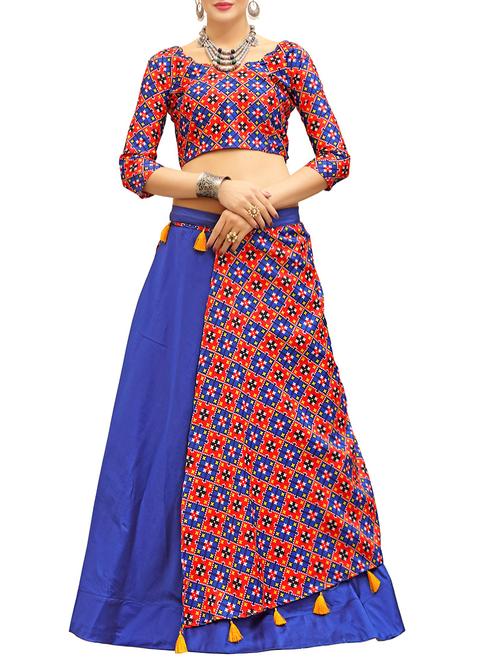 multicolored flared lehenga - 14531974 - Standard Image - 1
