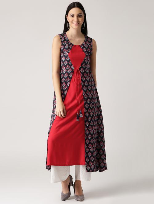 multi rayon aline kurta - 14532246 - Very Small Image - 1