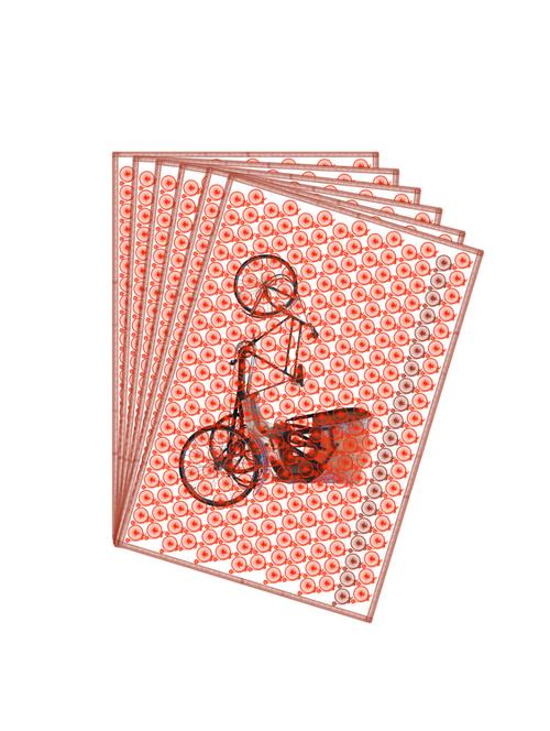 Red Vintage Rickshaw Set of 6 Table Mat - 14532432 - Standard Image - 1