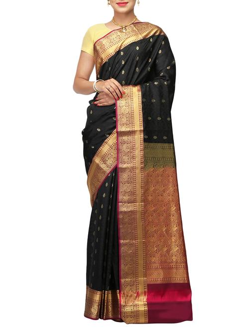 black silk mysore saree - 14532438 - Very Small Image - 1