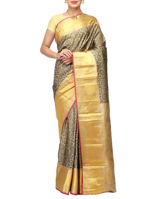 beige silk mysore saree with blouse - 14532443 - Very Small Image - 1