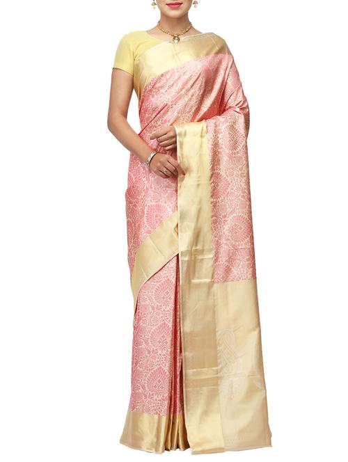 cream woven saree - 14532467 - Very Small Image - 1
