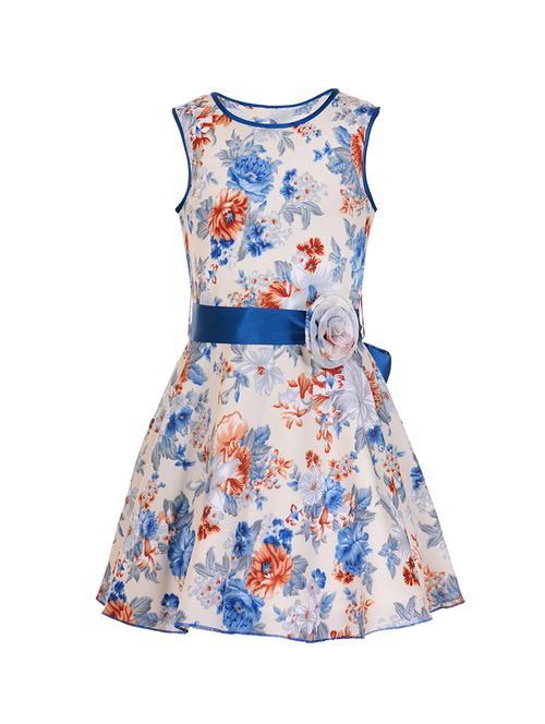 blue polyester frock - 14532489 - Very Small Image - 1