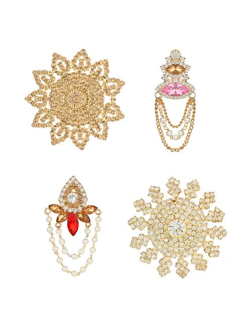 multi brass brooch - 14532510 - Standard Image - 1