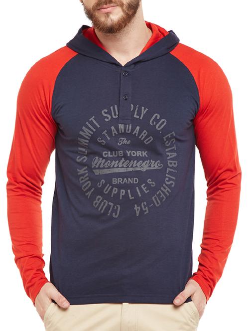 navy blue cotton raglan t-shirt - 14532512 - Very Small Image - 1