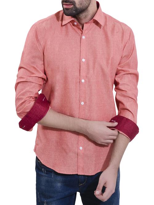 red cotton casual shirt - 14532576 - Very Small Image - 1