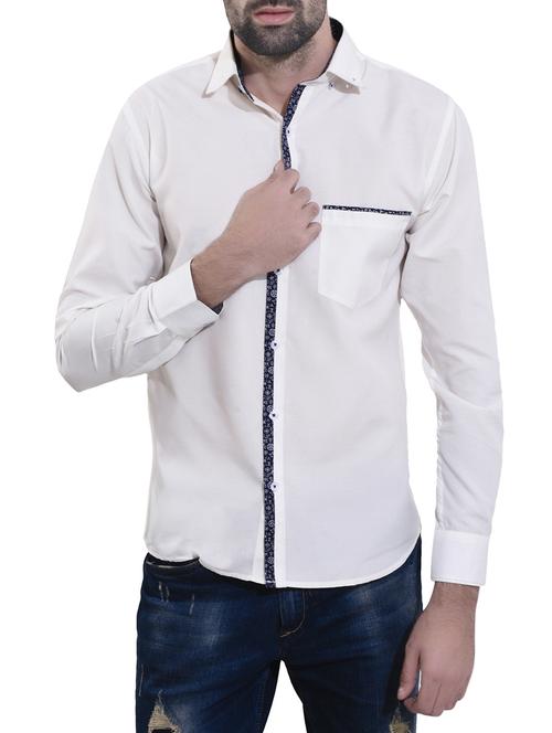 white cotton casual shirt - 14532778 - Standard Image - 1