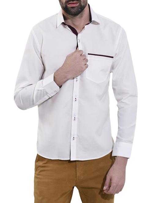 white cotton casual shirt - 14532790 - Standard Image - 1