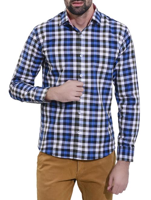 blue cotton casual shirt - 14532799 - Standard Image - 1
