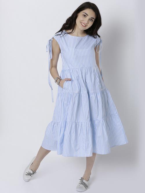 blue striped layered dress - 14533123 - Very Small Image - 1