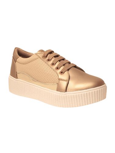 gold lace-up sneaker - 14533153 - Very Small Image - 1