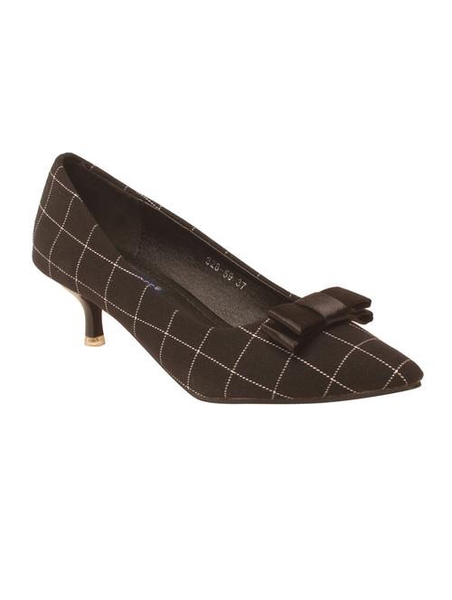black faux leather slip on pumps - 14533158 - Very Small Image - 1