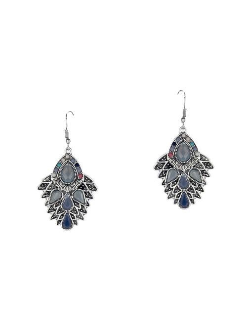 silver metal drop earrings - 14533205 - Very Small Image - 1
