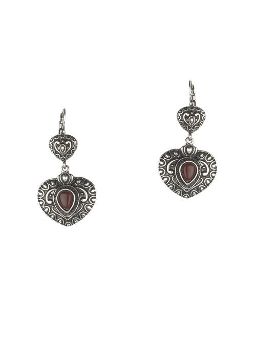silver metal drop earrings - 14533207 - Very Small Image - 1