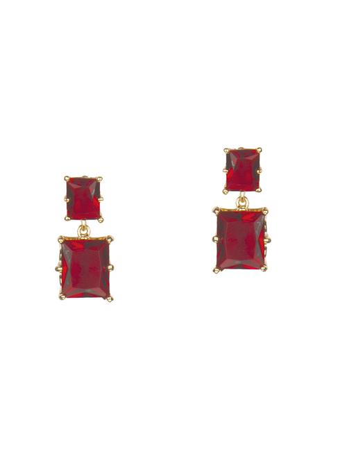red metal drop earrings - 14533208 - Standard Image - 1
