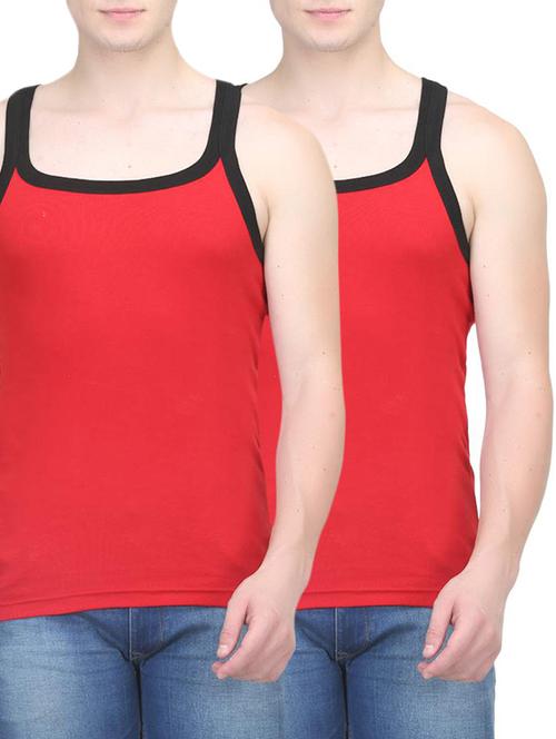 red cotton vest (Set Of 2) - 14533549 - Standard Image - 1