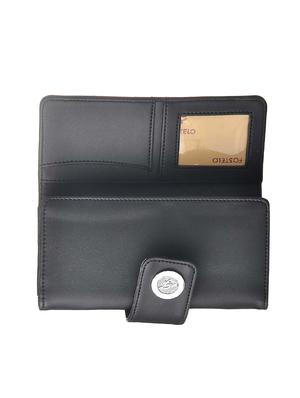 black leatherette regular clutch - 14533596 - Standard Image - 3