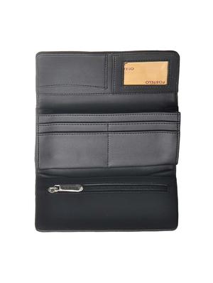 black leatherette regular clutch - 14533596 - Standard Image - 4
