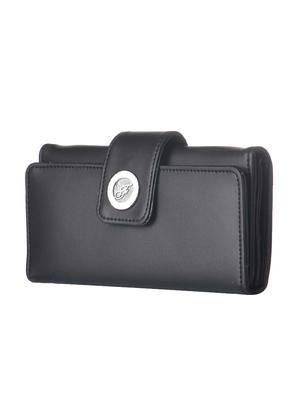 black leatherette regular clutch - 14533596 - Standard Image - 5