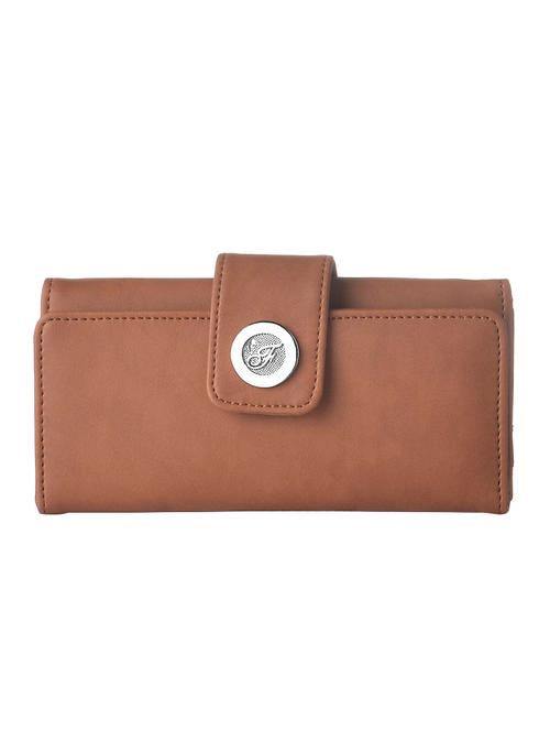 tan leatherette regular clutch - 14533598 - Standard Image - 1