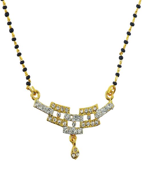 gold metal mangalsutra necklace - 14533694 - Standard Image - 1