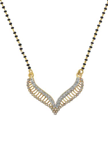 gold metal mangalsutra necklace - 14533696 - Very Small Image - 1