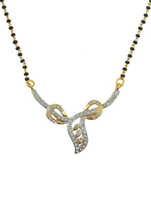 gold metal mangalsutra necklace - 14533698 - Standard Image - 1