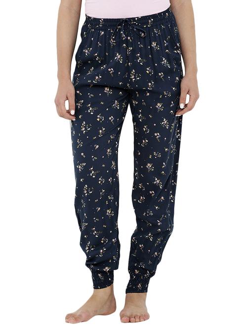 navy blue viscose pajama - 14533840 - Very Small Image - 1