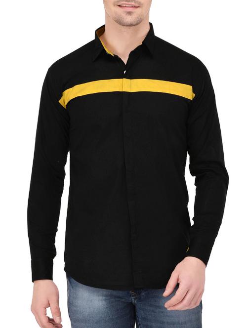 black cotton casual shirt - 14533923 - Standard Image - 1