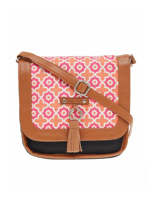 black canvas messenger sling bag - 14534527 - Standard Image - 1