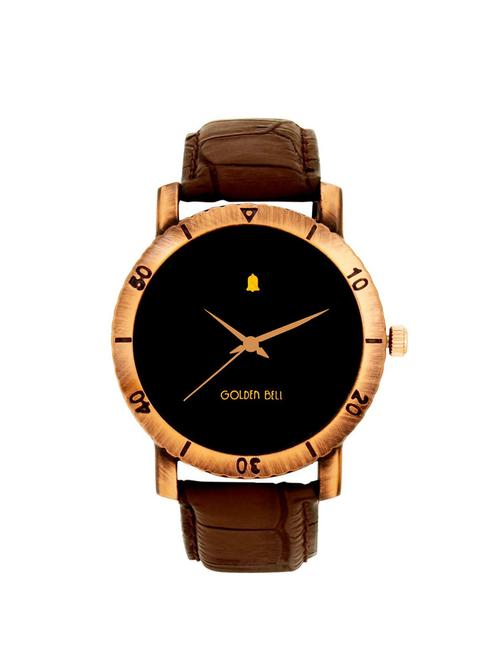 Golden Bell brown Strap Analog Wrist Watch for Men - GB-253 - 14534621 - Very Small Image - 1