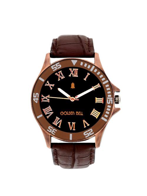 Golden BellBrown Strap Analog Wrist Watch for Men - GB-274 - 14534627 - Standard Image - 1