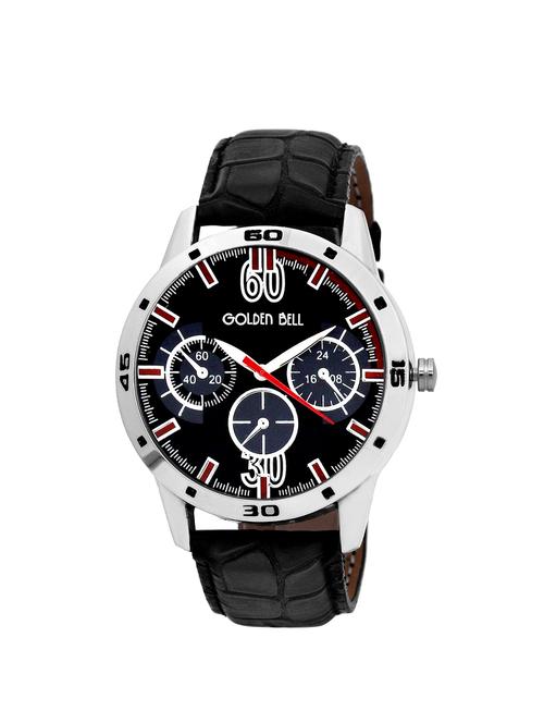 Golden Bell Black Strap Analog Wrist Watch for Men - GB-312 - 14534630 - Very Small Image - 1