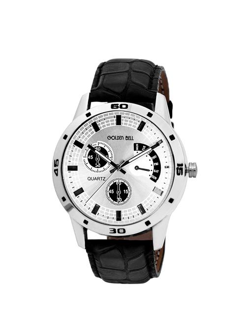 Golden Bell Black Strap Analog Wrist Watch for Men - GB-369 - 14534640 - Very Small Image - 1