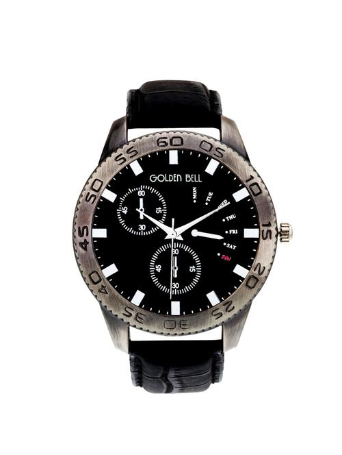 Golden Bell Black Strap Analog Wrist Watch for Men - GB-380 - 14534645 - Very Small Image - 1