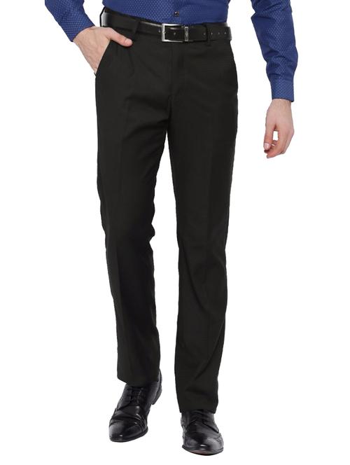 black cotton formal trouser - 14534674 - Standard Image - 1