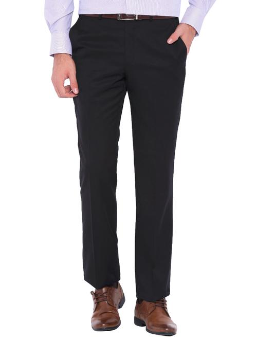 black cotton formal trouser - 14534680 - Standard Image - 1