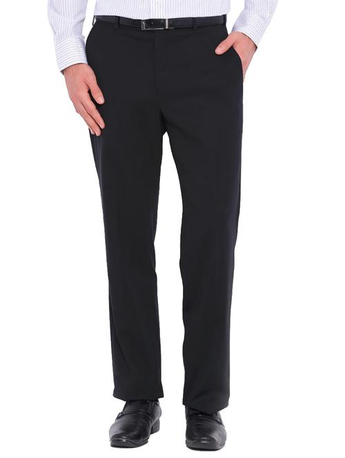 black cotton formal trouser - 14534681 - Standard Image - 1