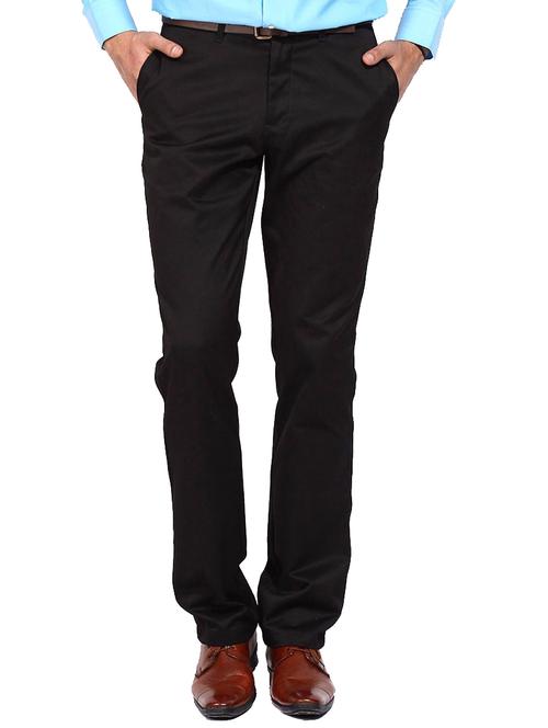 black cotton formal trouser - 14534683 - Standard Image - 1