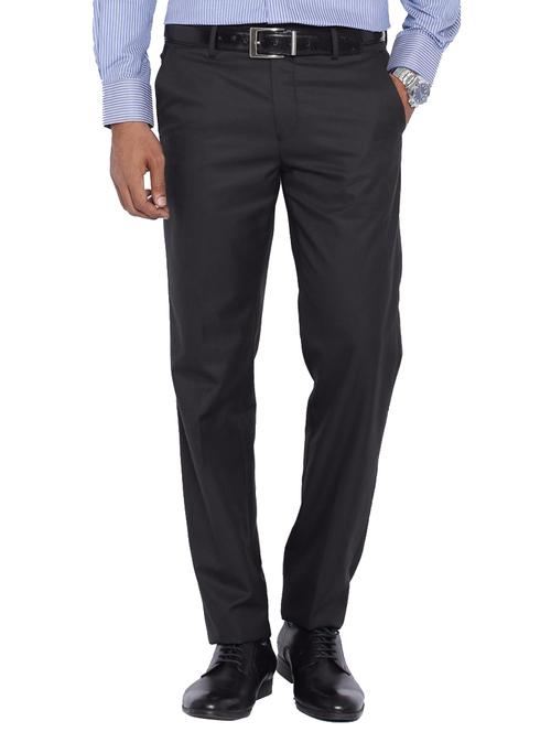 black cotton formal trouser - 14534684 - Standard Image - 1