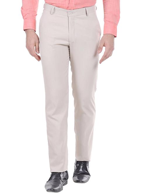 white cotton formal trouser - 14534688 - Very Small Image - 1