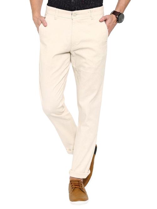 off white cotton chinos casual trouser - 14534700 - Very Small Image - 1