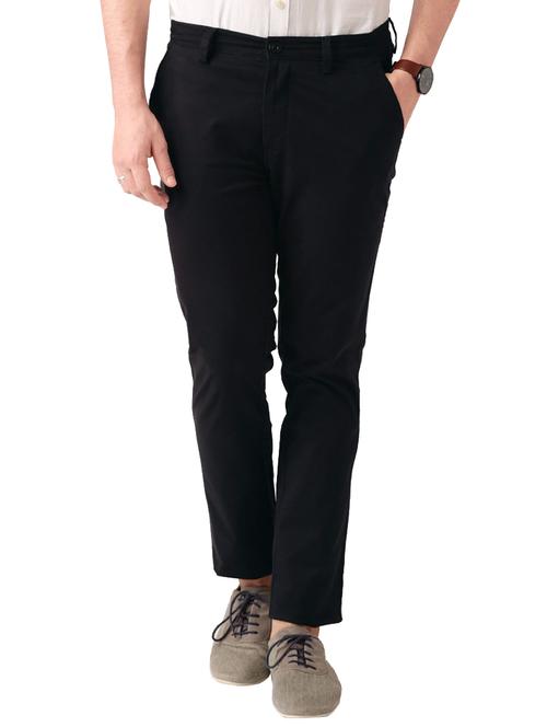 black cotton chinos casual trouser - 14534705 - Standard Image - 1