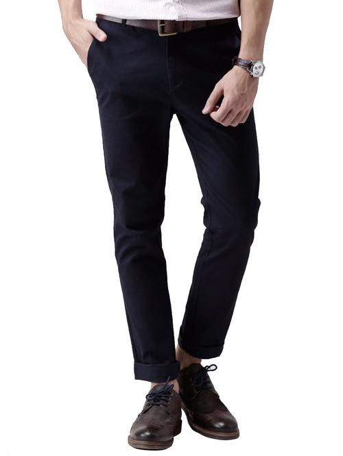 navy blue cotton chinos casual trouser - 14534722 - Standard Image - 1